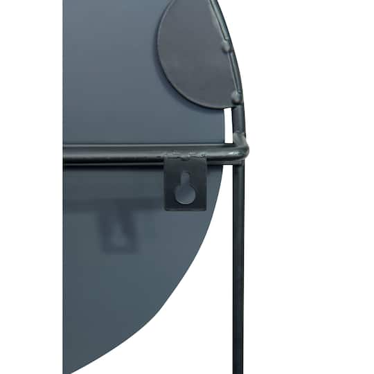 Hello Honey® 23" Metal Wall Mirror, Shelf & Hanging Rod
